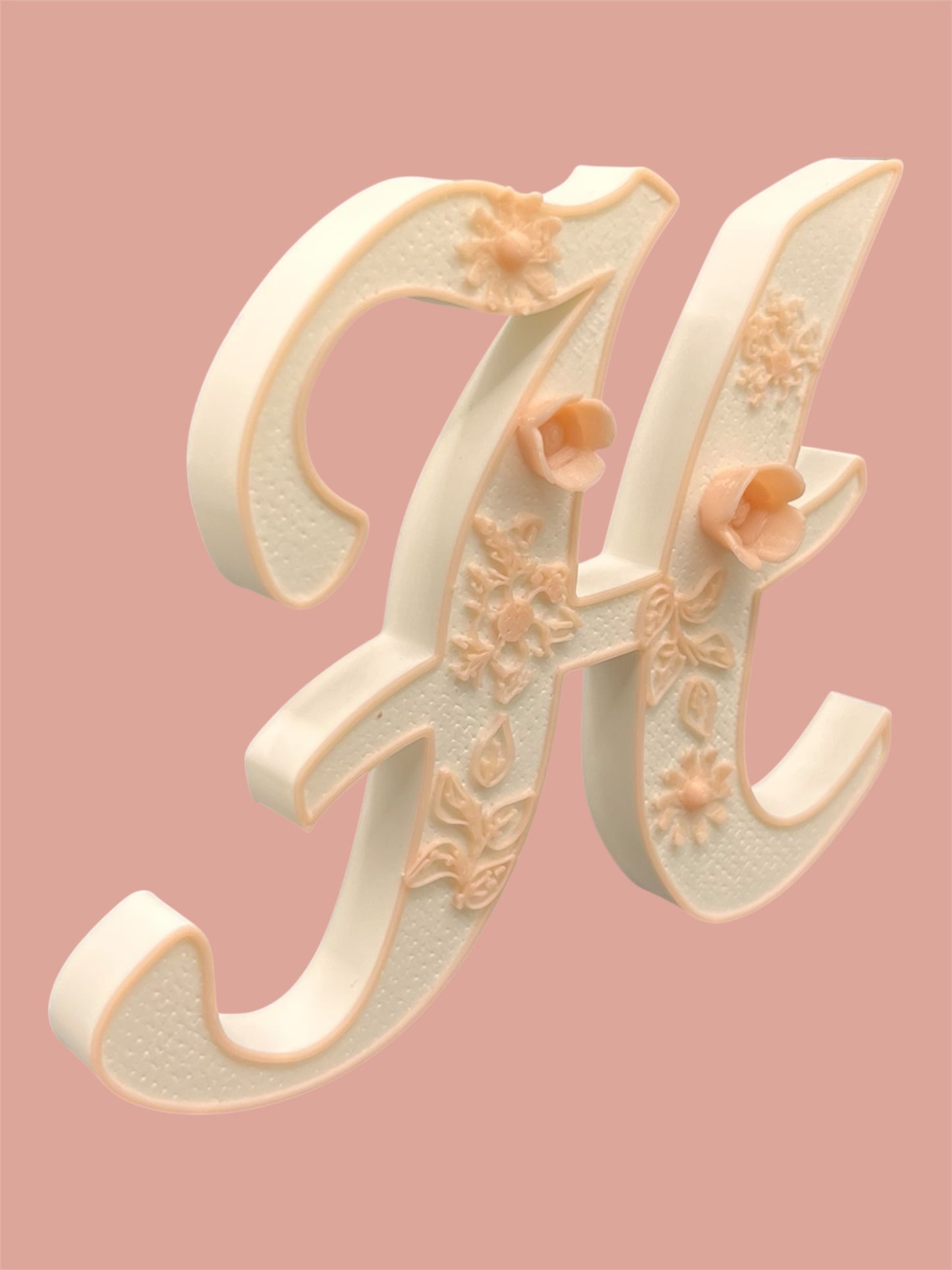 Sierlijke Monogram Letter – Elegant 3D-Geprinte Initiale Décoratie
