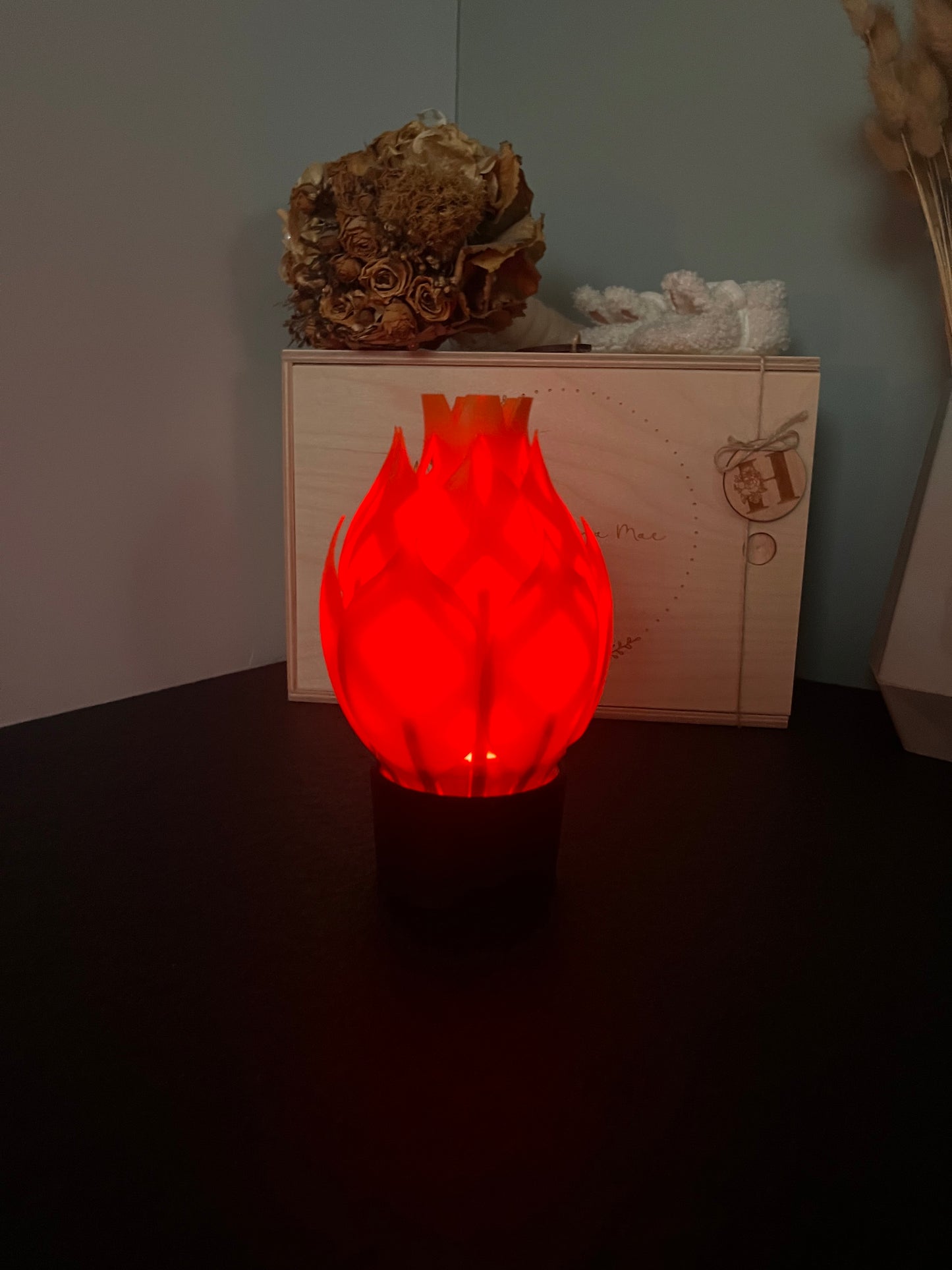 Bloemlamp – Sfeerlamp met openbloeiende bloembol & afstandsbediening