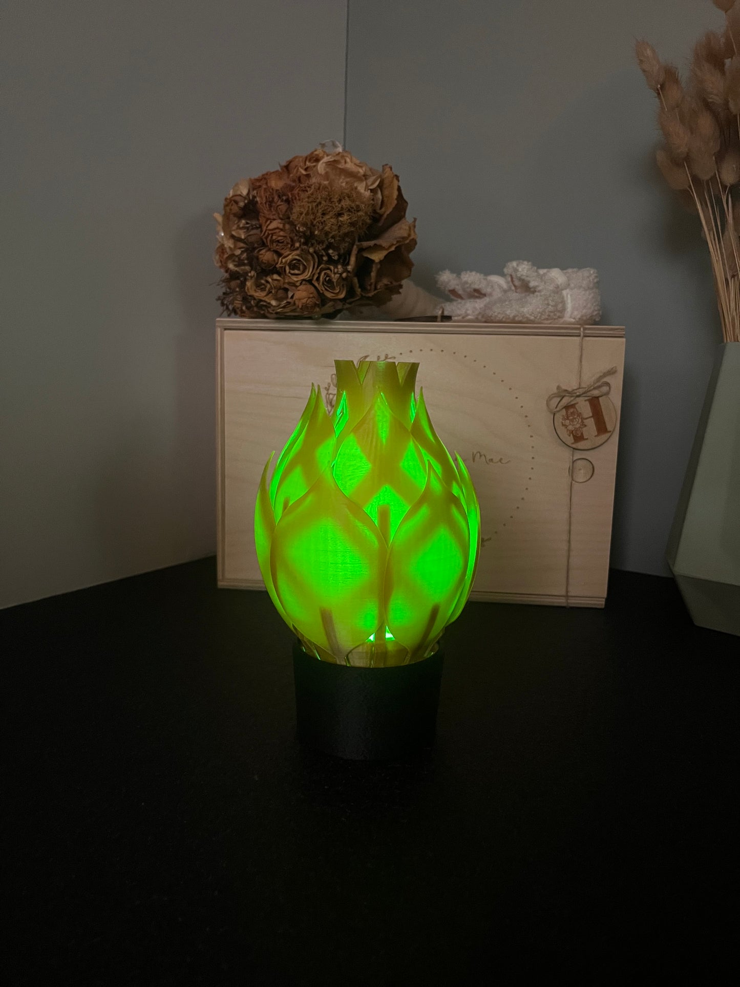 Bloemlamp – Sfeerlamp met openbloeiende bloembol & afstandsbediening