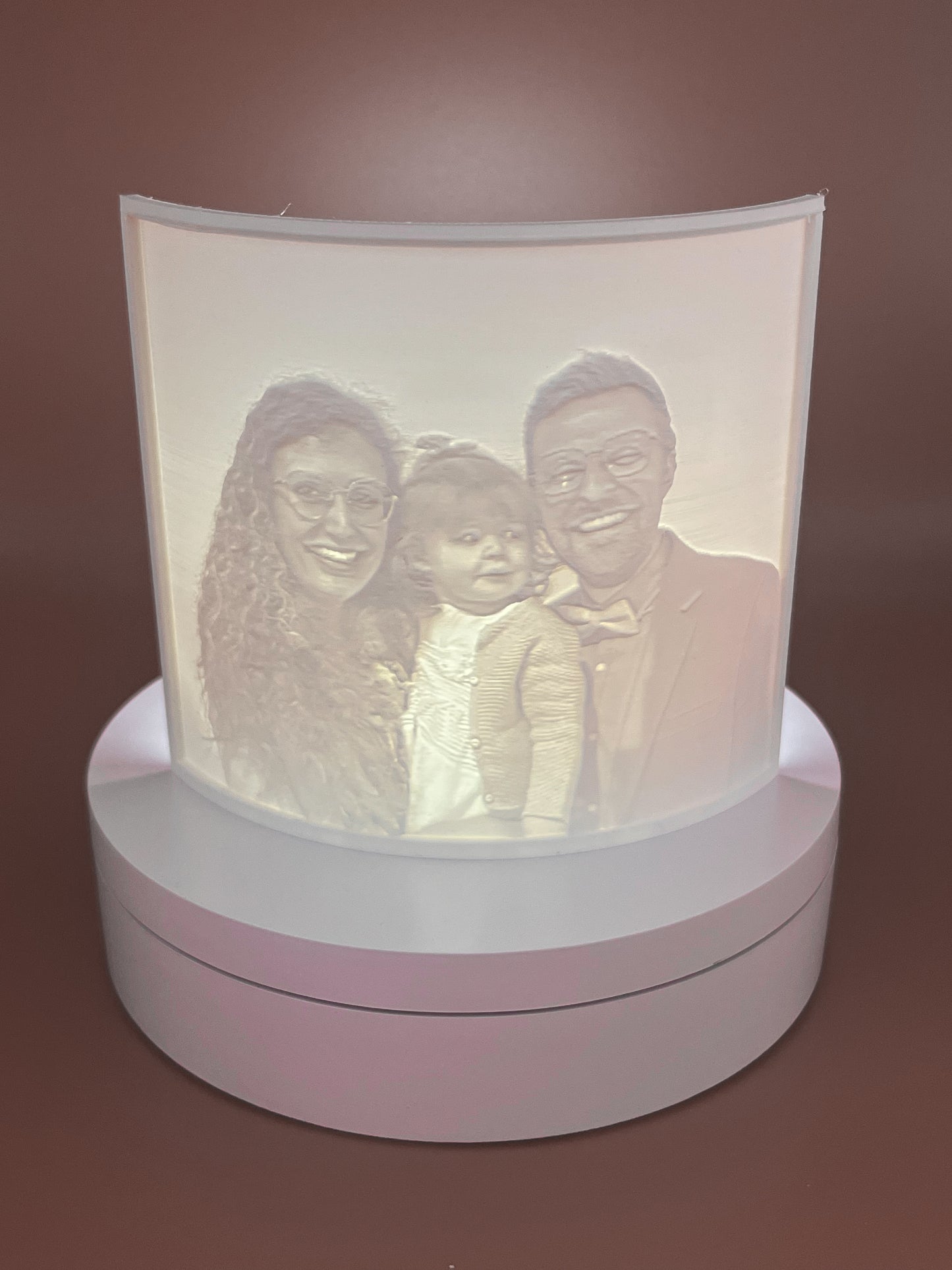 Persoonlijke Lithophane (Gebogen) – Met LED-verlichting