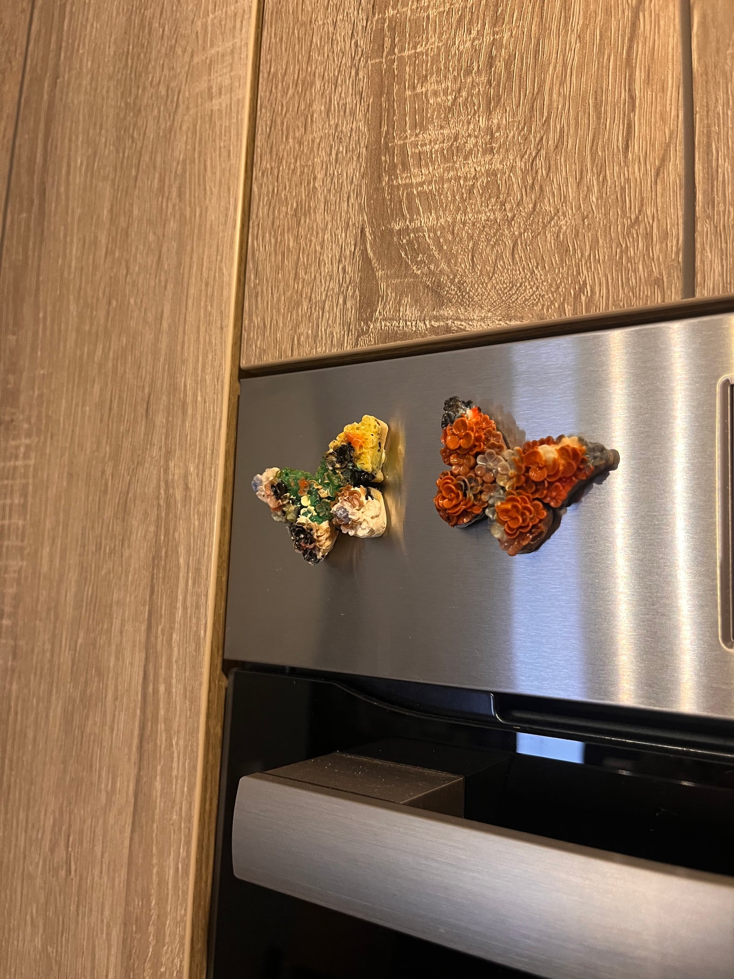 Vlindermagneetjes van gerecycleerd 3D-printmateriaal - elke keer een verrassing