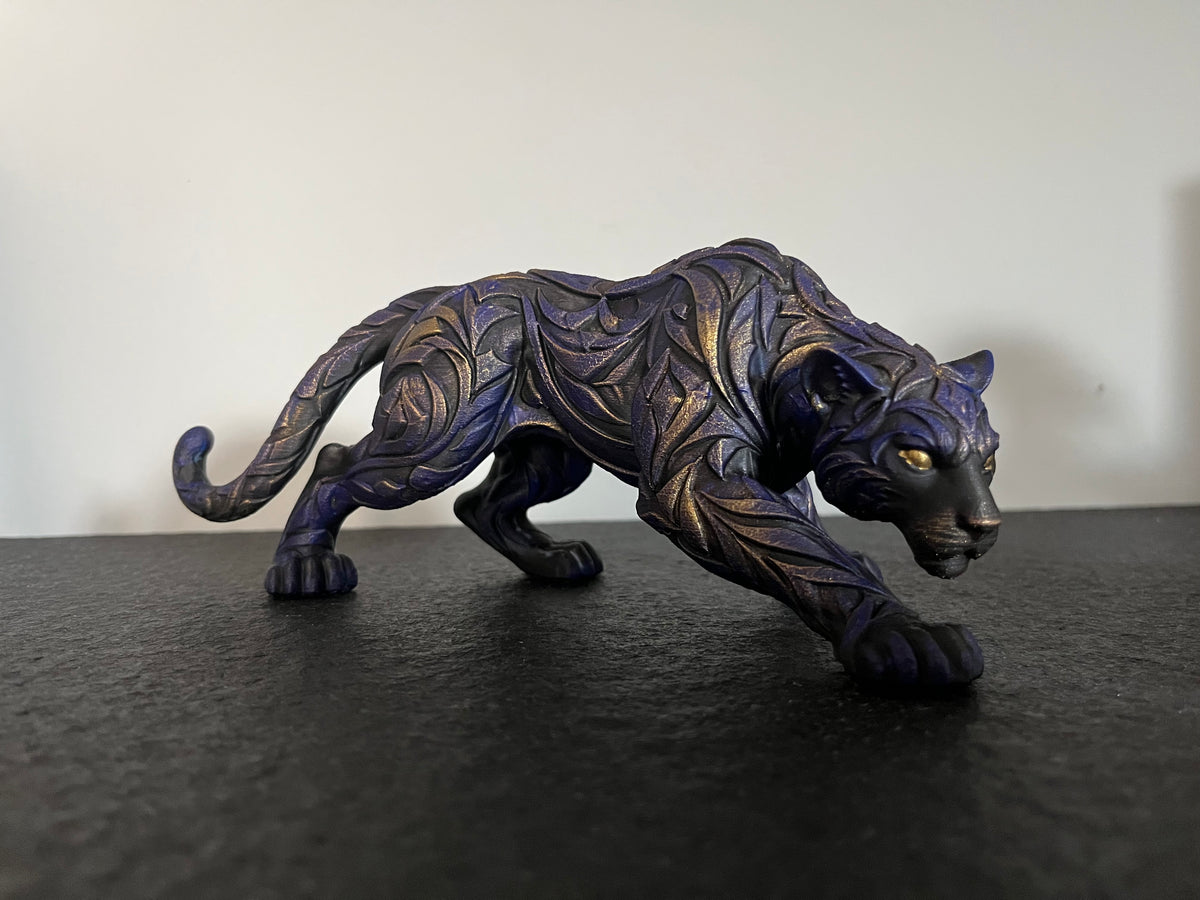 Handgeschilderde Panther – Uniek decoratiestuk in bronslook