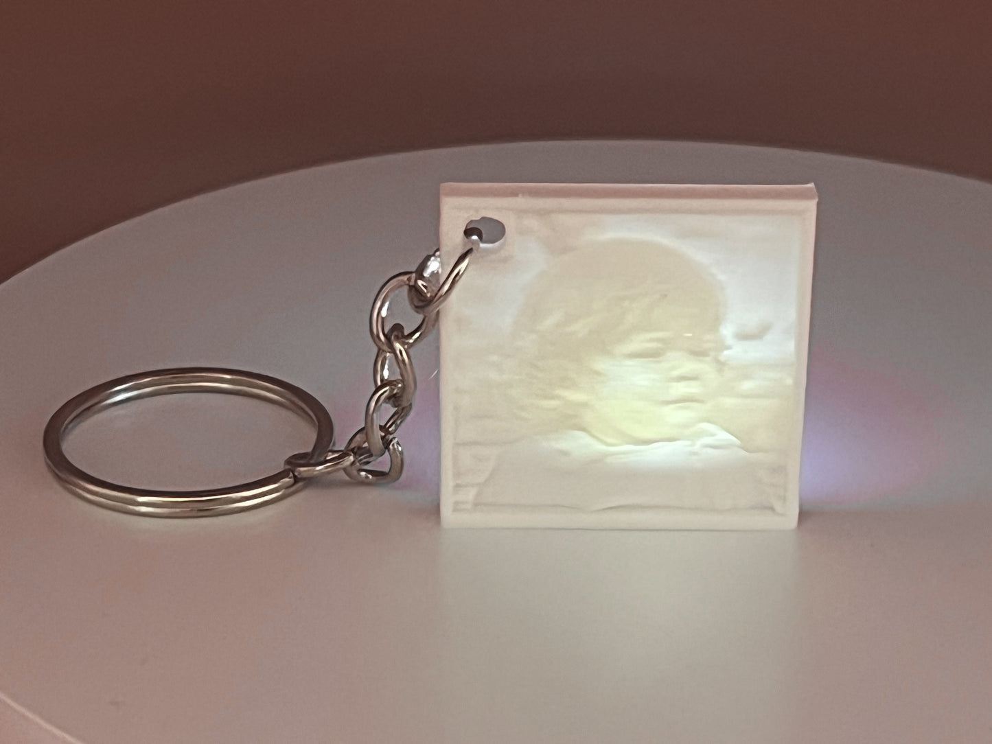 Lithophane Sleutelhanger Vierkant