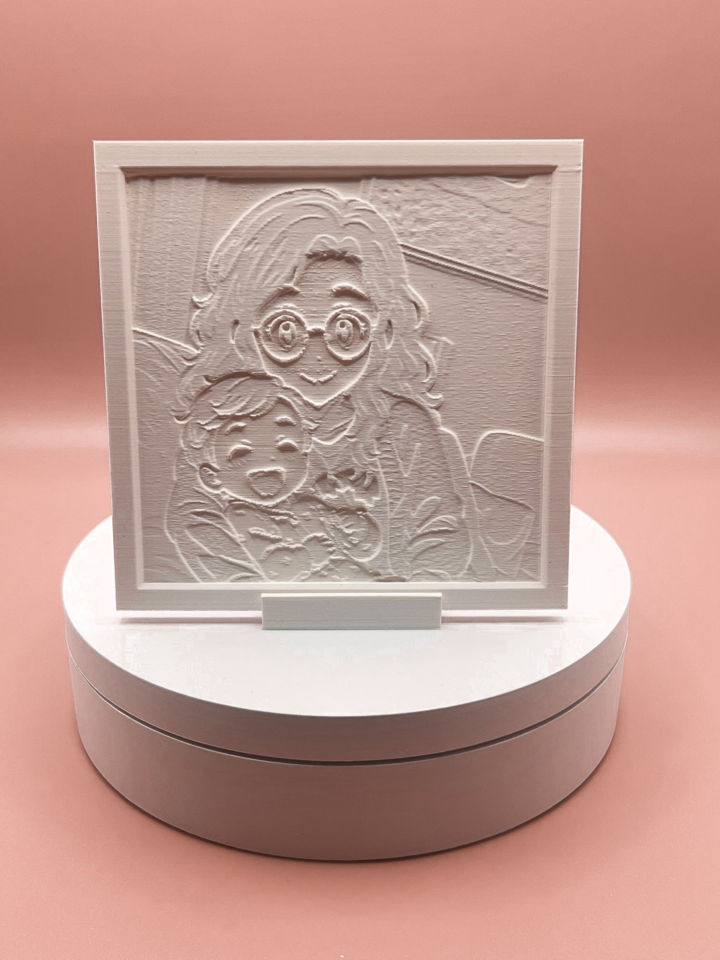 Persoonlijke Lithophane (10 x 10 cm) – Met Houder & LED-verlichting