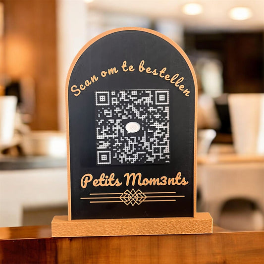 QR-bordje – Menu, Website of Wifi (gepersonaliseerd)