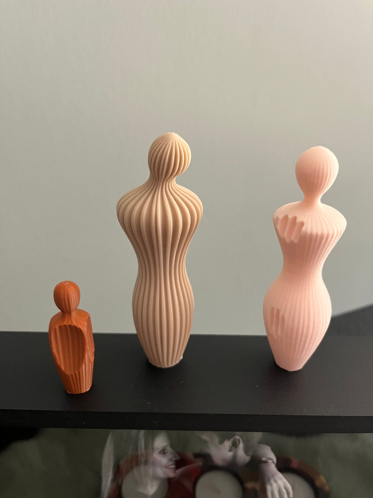 Familie beeldje 3D geprint – modern papa mama kind decor