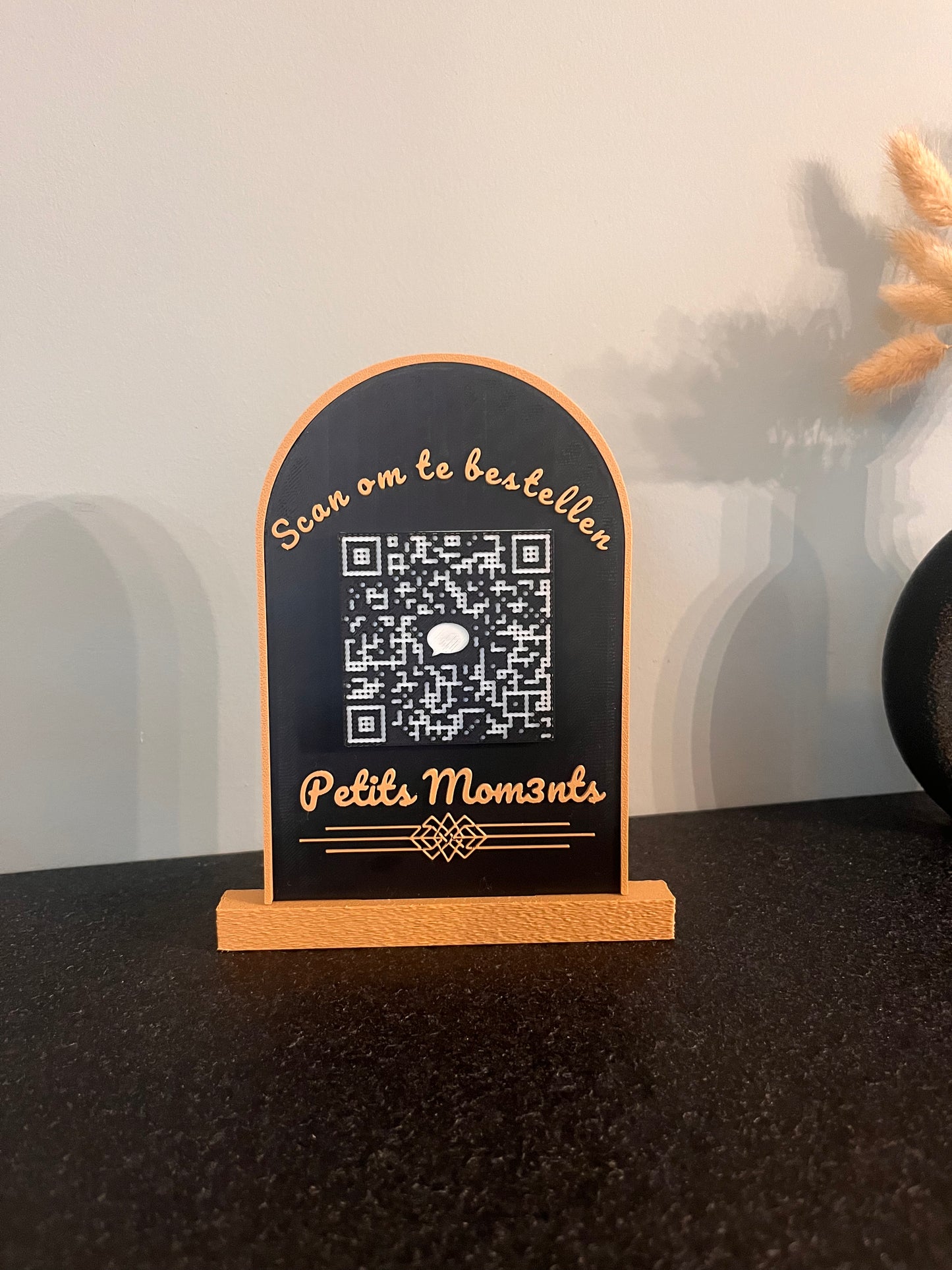 QR-bordje – Menu, Website of Wifi (gepersonaliseerd)