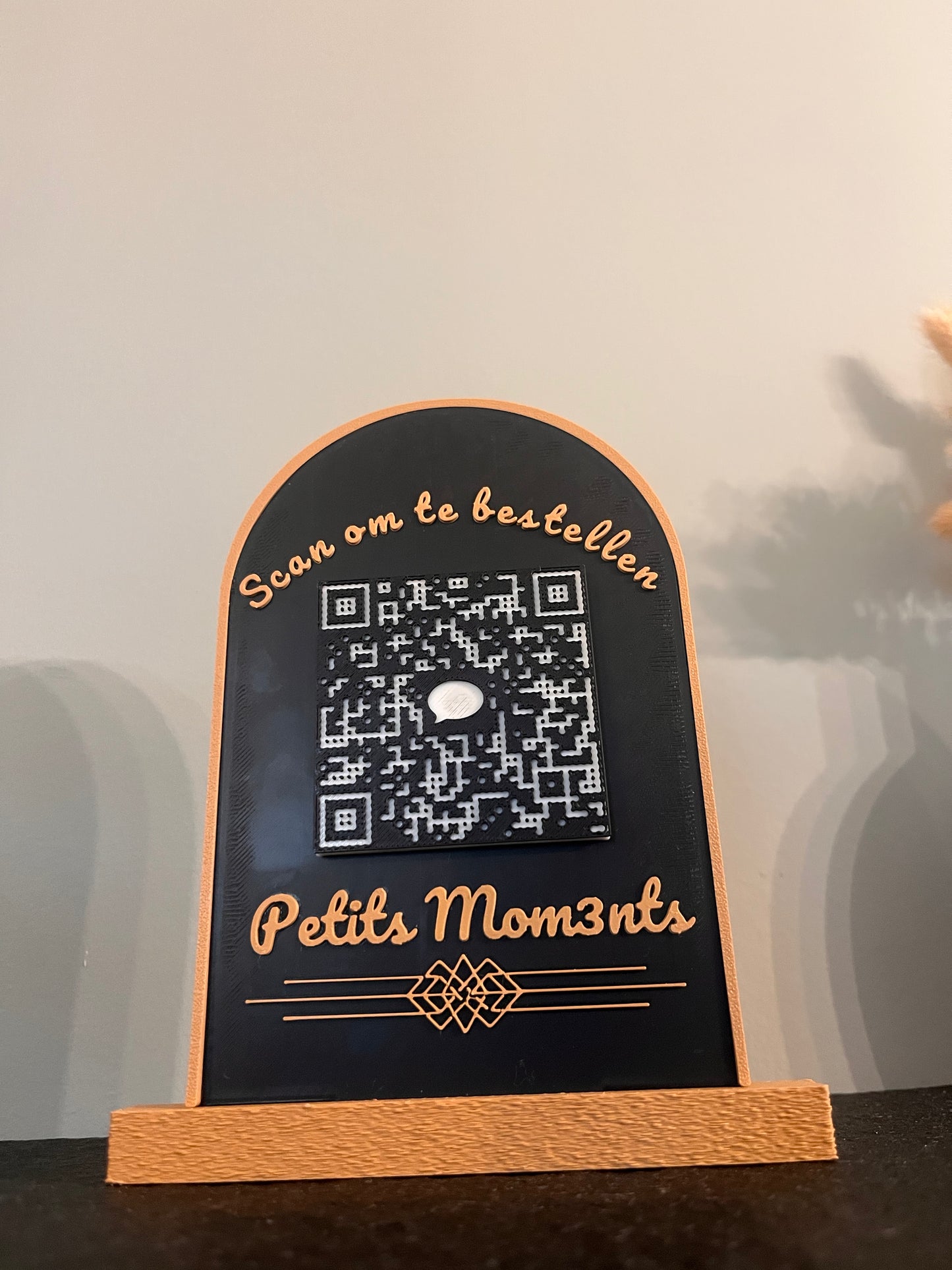 QR-bordje – Menu, Website of Wifi (gepersonaliseerd)